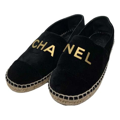 chanel velvet espadrilles|authentic chanel espadrilles.